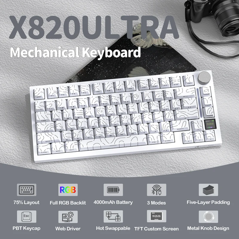 Attack shark x820 ultra white 2