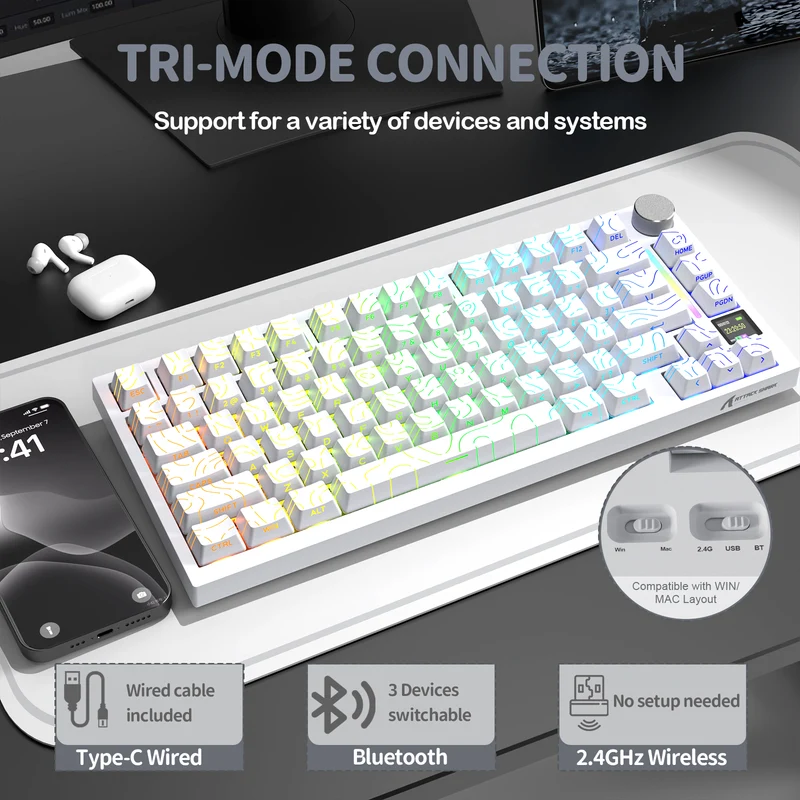 Attack shark x820 ultra white 3