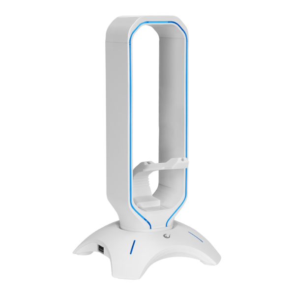 Rm-H66 Guard RGB 2xUSB Port Headphone Stand-White