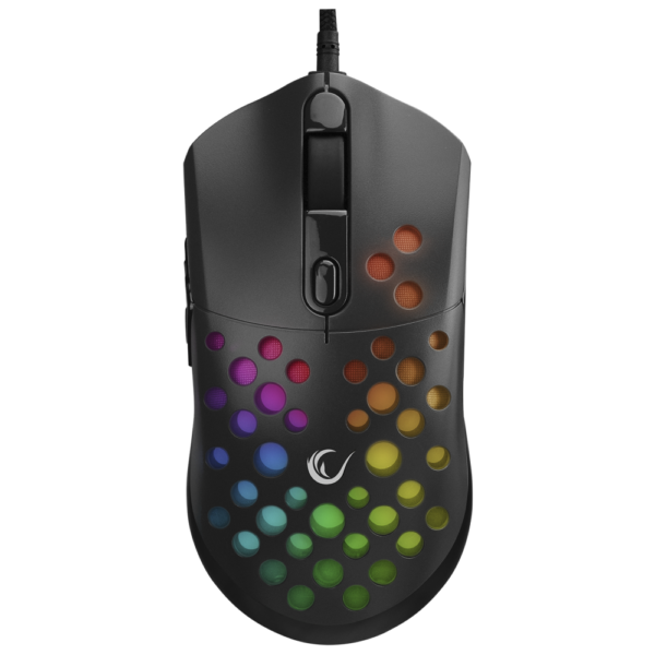 Smx-R66 Rocket Ultra Light RGB 12000 Dpi Gaming Mouse-Black
