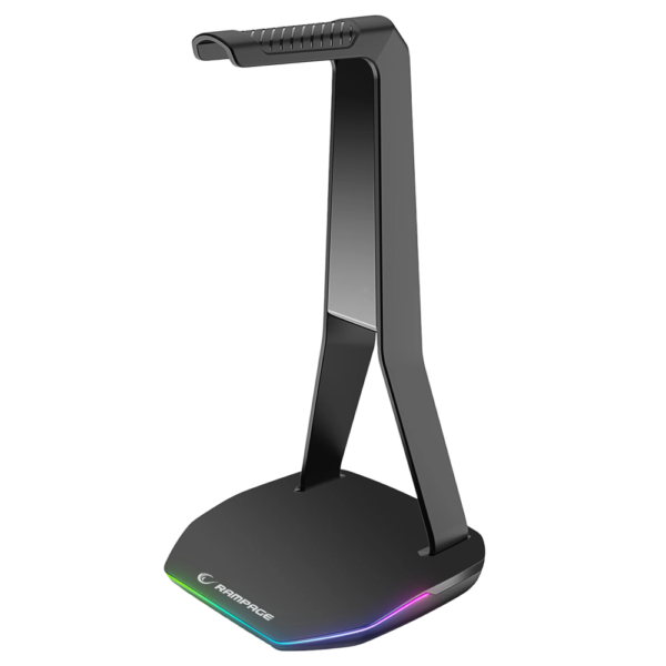 Tower T14 RGB Light 2xUSB Port Headphone Stand – Black